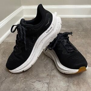 Hoka Black and White Kawana Shoes